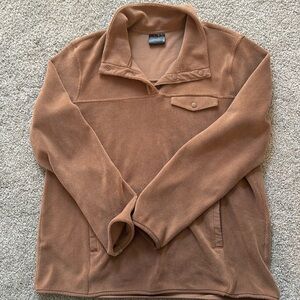 Women’s 1/4  pullover, camel colored, fleece